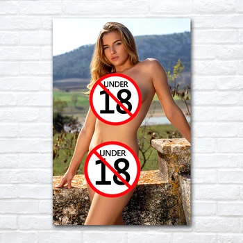 Poster e Stampe d'Arte Murale con Bella Ragazza Bionda, Dipinti su Tela Minimalisti Moderni per Decorazione Casa e Stanza, Estetica