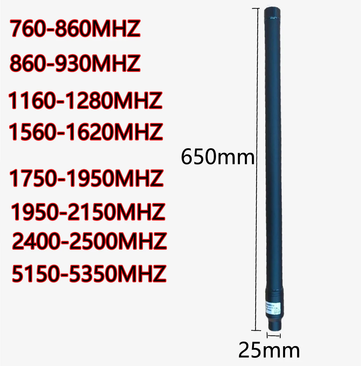 

5150-5350MHZ760-860MHZ1750-1950MHZ1950-2150MHZ с высоким коэффициентом усиления FRP всенаправленная антенна наружная Водонепроницаемая 25 вертикальных лоток