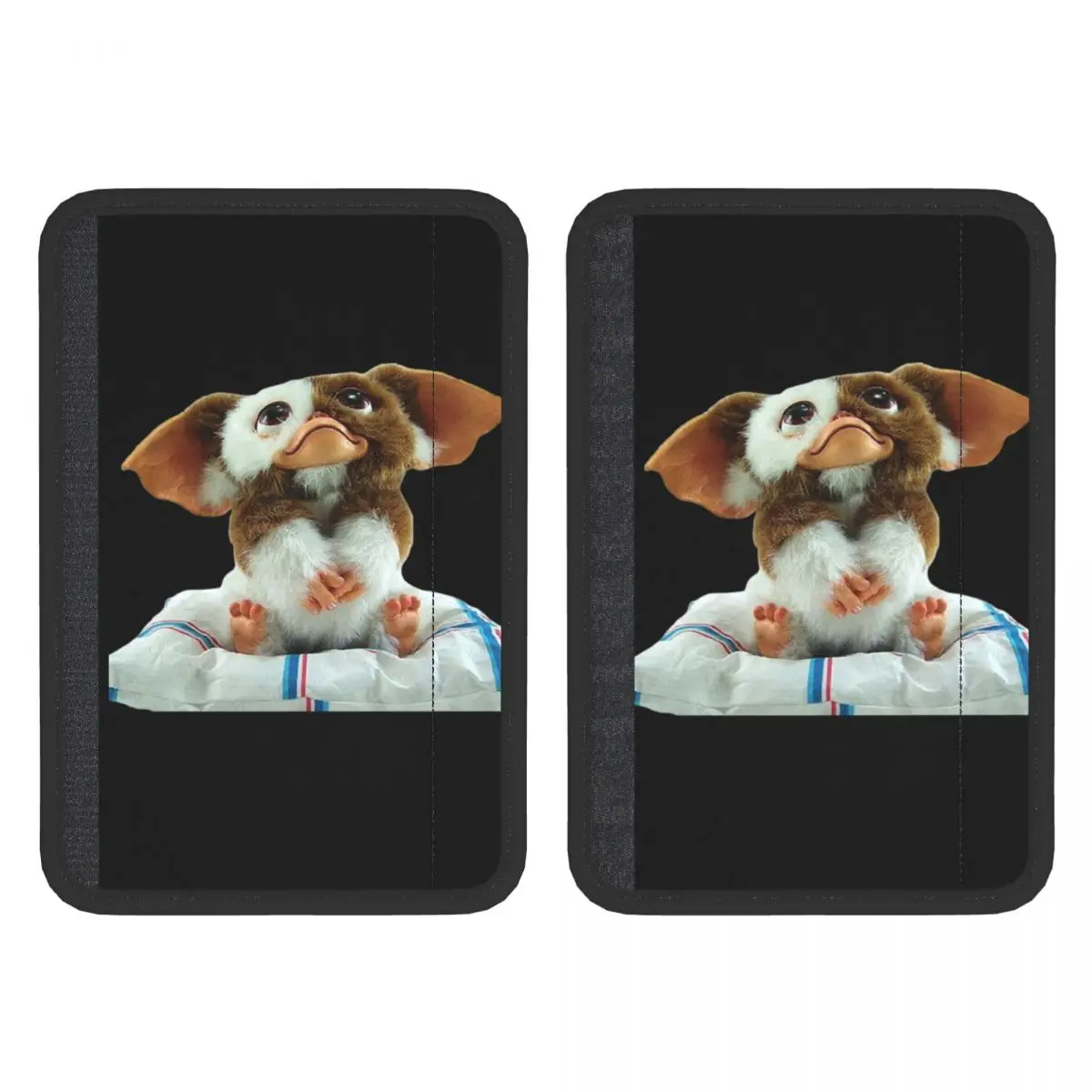 Gremlins Gizmo Car Seat Belt Pads 2 Pack Adjustable Horror Monster Sci Fi Movie Seatbelt Shoulder Strap Covers