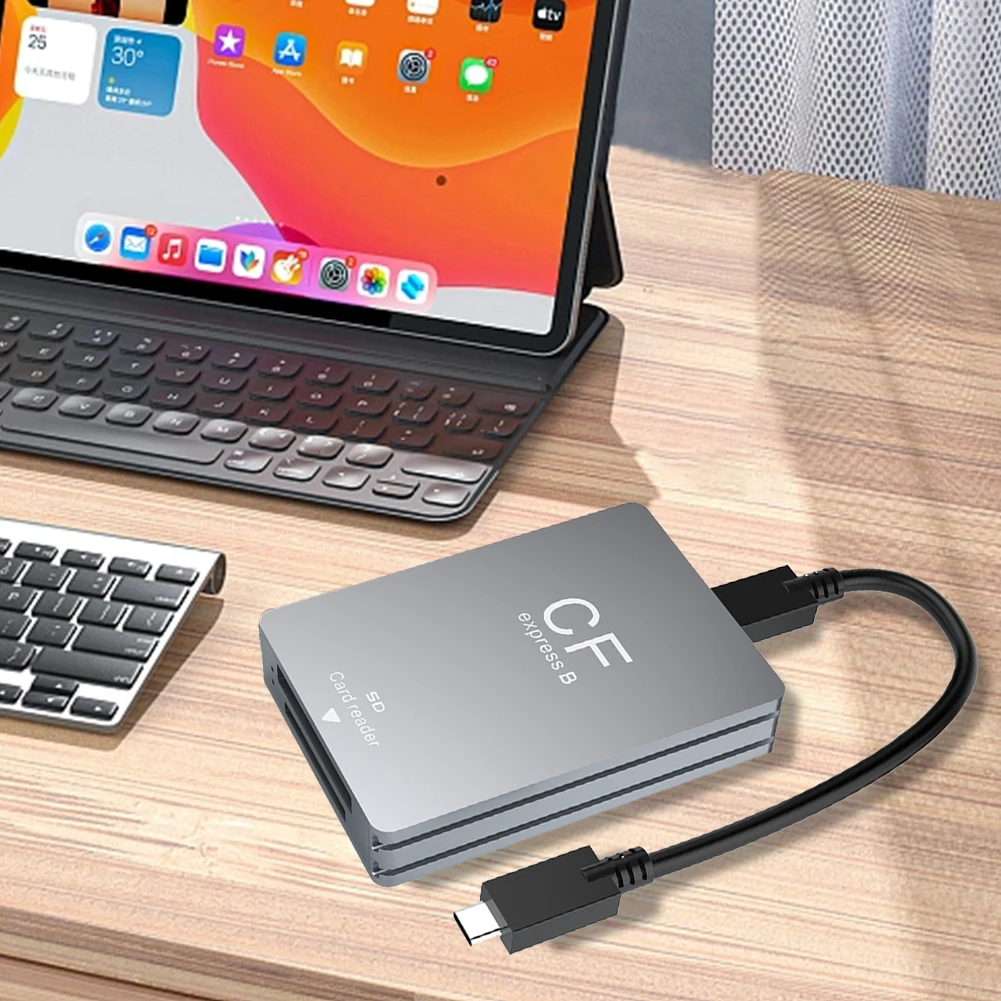 Leitor de Cartão sd Cfexpress tipo b em Adaptador Usb 3.2 10gbps Slot Duplo Android Windows Mac os para Slr - Imagem 5