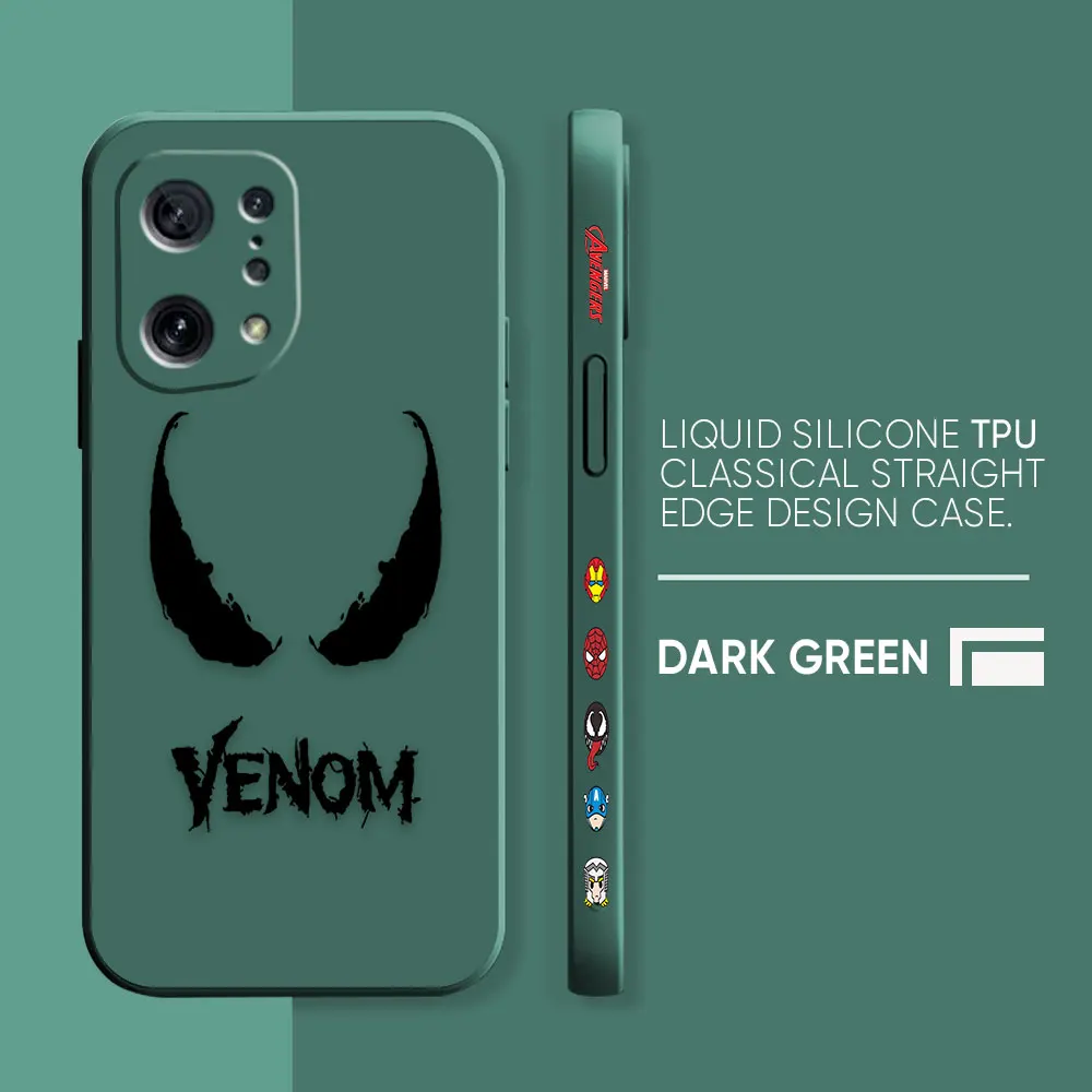 thumbnail image 1 of Funda para OPPO FIND X6 X3 REALME X7 X50 RENO 2 4Z 4 6 Lite 5Z 5F 4G 5G PRO Funda de silicona líquida Marvel Comics Venom, 1 of 5