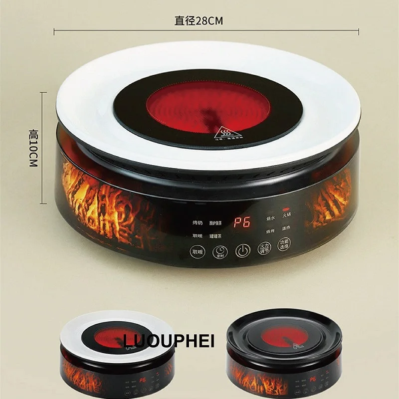 1200W Smart Electric Ceramic Stove High Power Tea Stove Timing Heater Stove Multifunction Boiling Water Heater 4 Gear Adjust 6