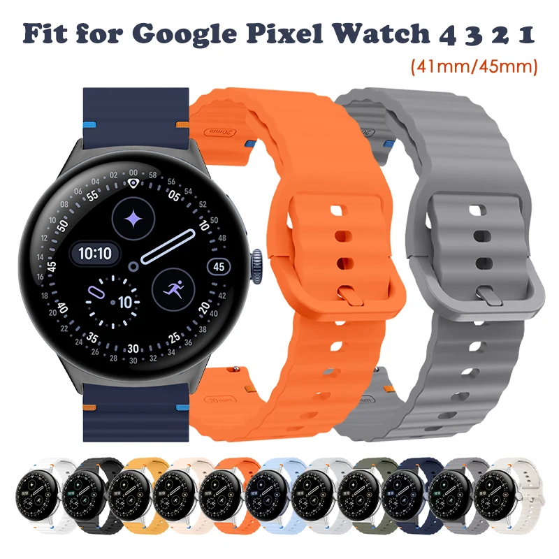 Versatile 22mm Soft Silicone Watch Band