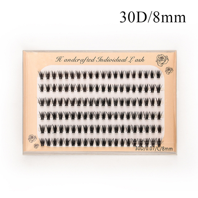 Bundles Eyelash Extension Set Natural Faux Mink Eyelashes Individual Cluster Lashes Makeup False Eye Lashes Grafting Tool
