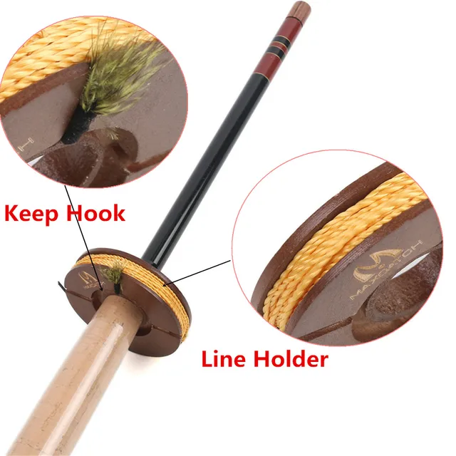 Maximumcatch 2pc Tenkara Line Keeper Hook Keeper Natural Wood Tenkara  Fishing Line Holder Fly Fishing Accessory