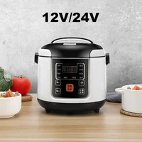 12V 24V Mini Rice Cooker Car Truck Soup Porridge Cooking Machine Food Steamer Heating Lunch Box Meal Heater Warmer 1L / 2L 1