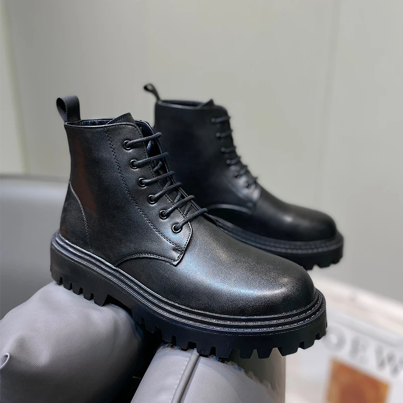 

Men Autumn Small Leather Shoes Fashion High Top Platform Trend Versatile Japan Korean Business Casual Shoes Suit Men's Shoes