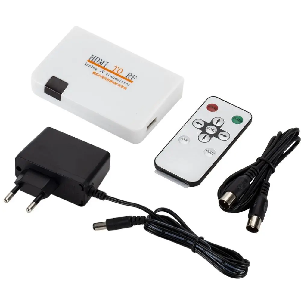 HDMI To RF HDMI-compatible To RF Coax Converter Coaxial Output Signal Conversion HDMI To RF Coax Converter Adapter Power Supply