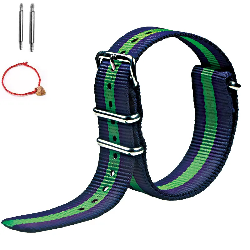 Universal Nylon Canvas Weave Watch Strap - One Piece Loop Wristband