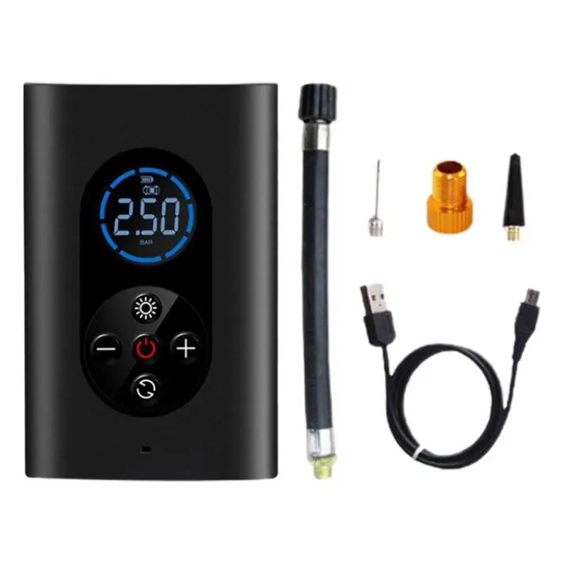 

Motorcycle Car Tire Inflatable Air Pump With LED Lamp Electric Cordless Portable Vehicle Tyre Inflator Smart Wireless Air Pump