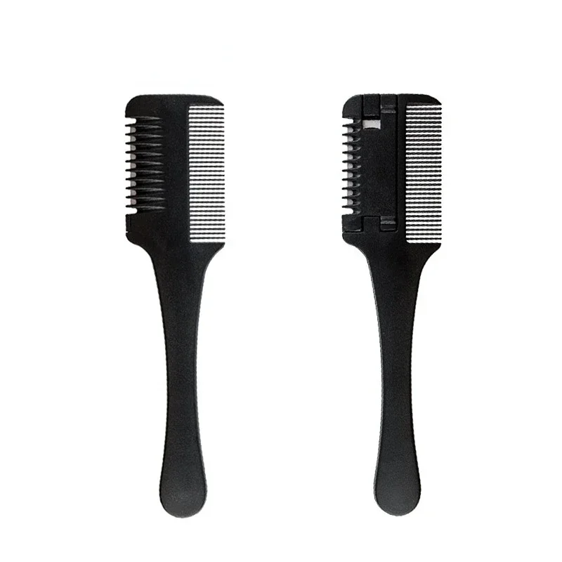 

Children Boys Girls Hair Cutting Comb Black Handle Hair Styling Brush with Razor Blades Hair Cutting Hair Salon DIY Styling Tool