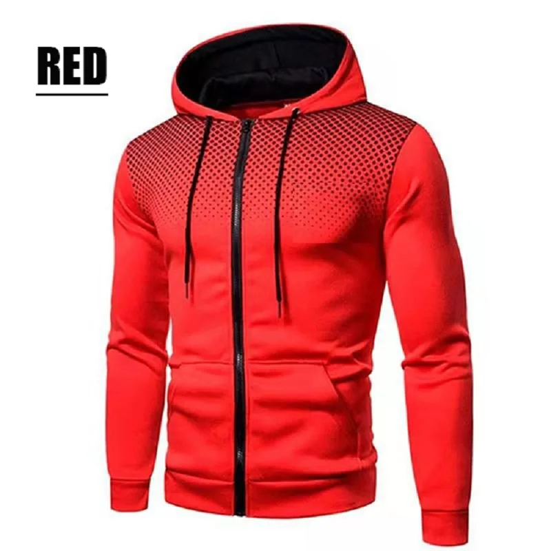 Zip Up Hoodie Autumn and Winter Casual for Men All Elite Wrestling with Pocket Printing Sweater Sportwear