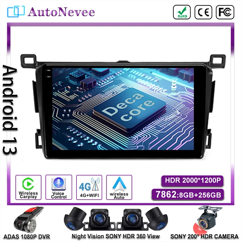 

Автомагнитола 2DIN для Toyota RAV4 4 XA40 5 XA50 2012-2018 с GPS