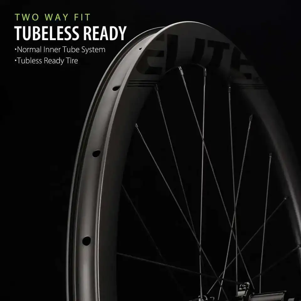 ELITEWHEELS EDGE Gravel Wheels Ultralight 1356g Road Disc Carbon