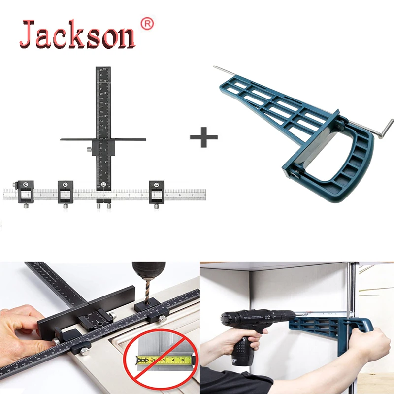 2023 Slide Jig Set Drawer Woodworking Mounting Tool Cupboard Universal Magnetic Cabinet Furniture Extension Cupboard tool