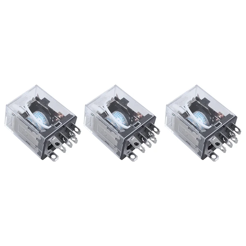 

3X JQX-13F LY2 AC 24V Coil 8-Pin DPDT Red LED Electromagnetic Relay