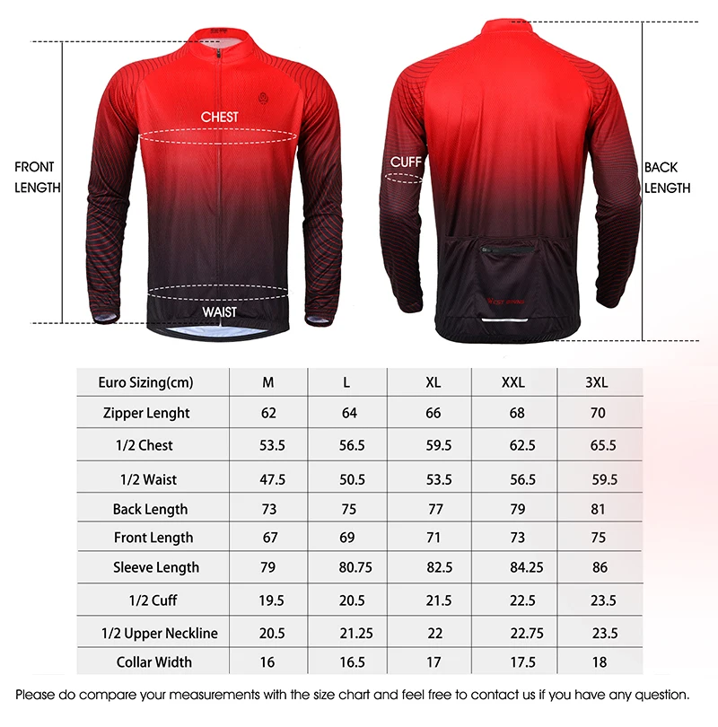 WEST RADFAHREN Herren Langarm Radfahren Jersey MTB Radfahren Kleidung Atmungsaktiv Fahrrad Maillot Ropa Ciclismo Sportwear Bike Kleidung – Detail 3