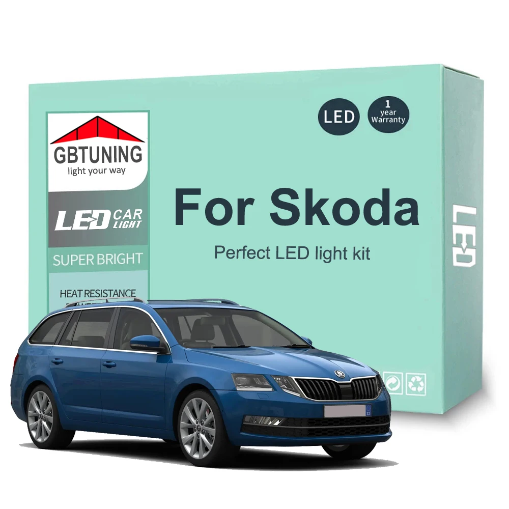 LEDInteriorLightBulbKitForSkodaOctaviaFabiaSuperbRapidKaroq