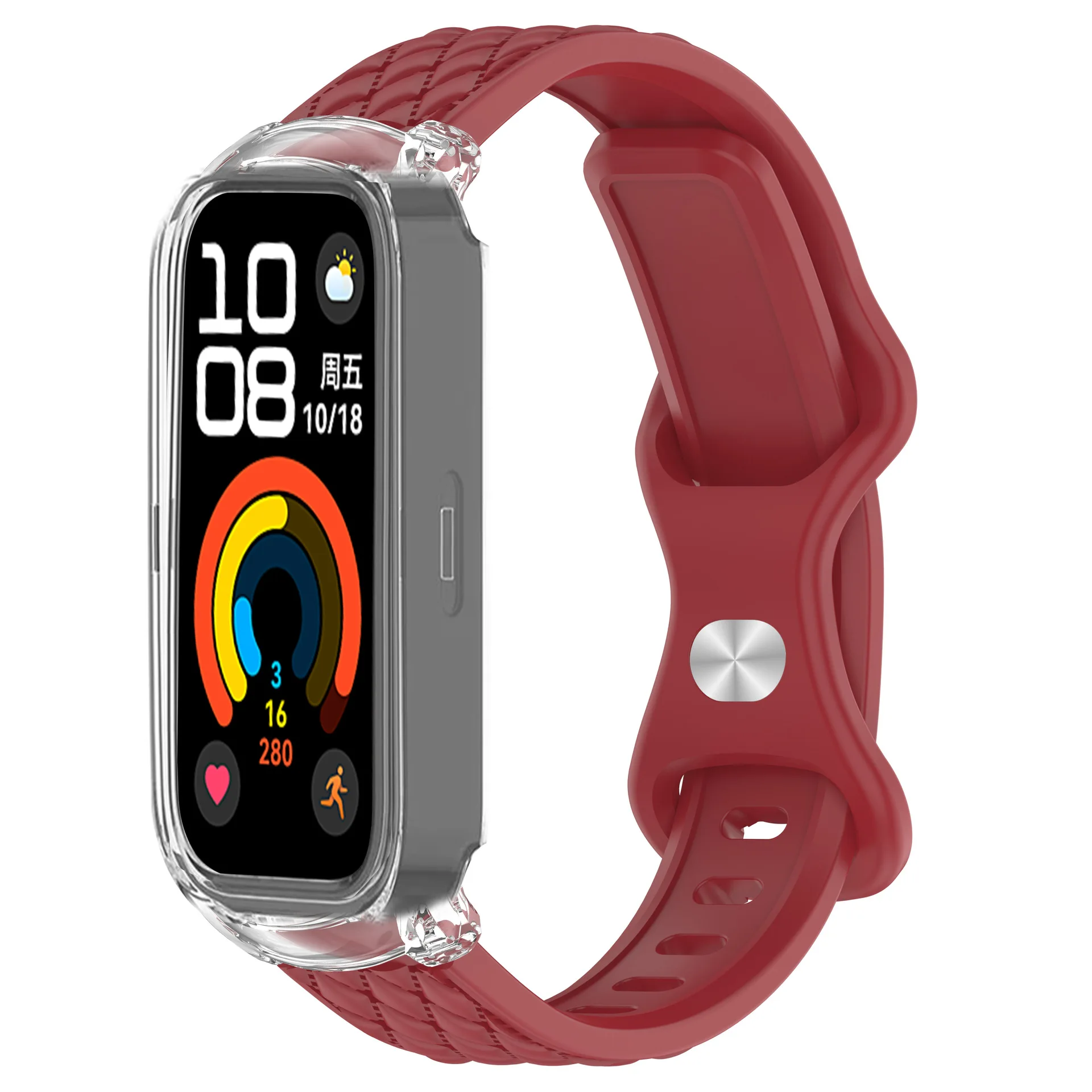 Silicone Sport Bracelet with Transparent Case