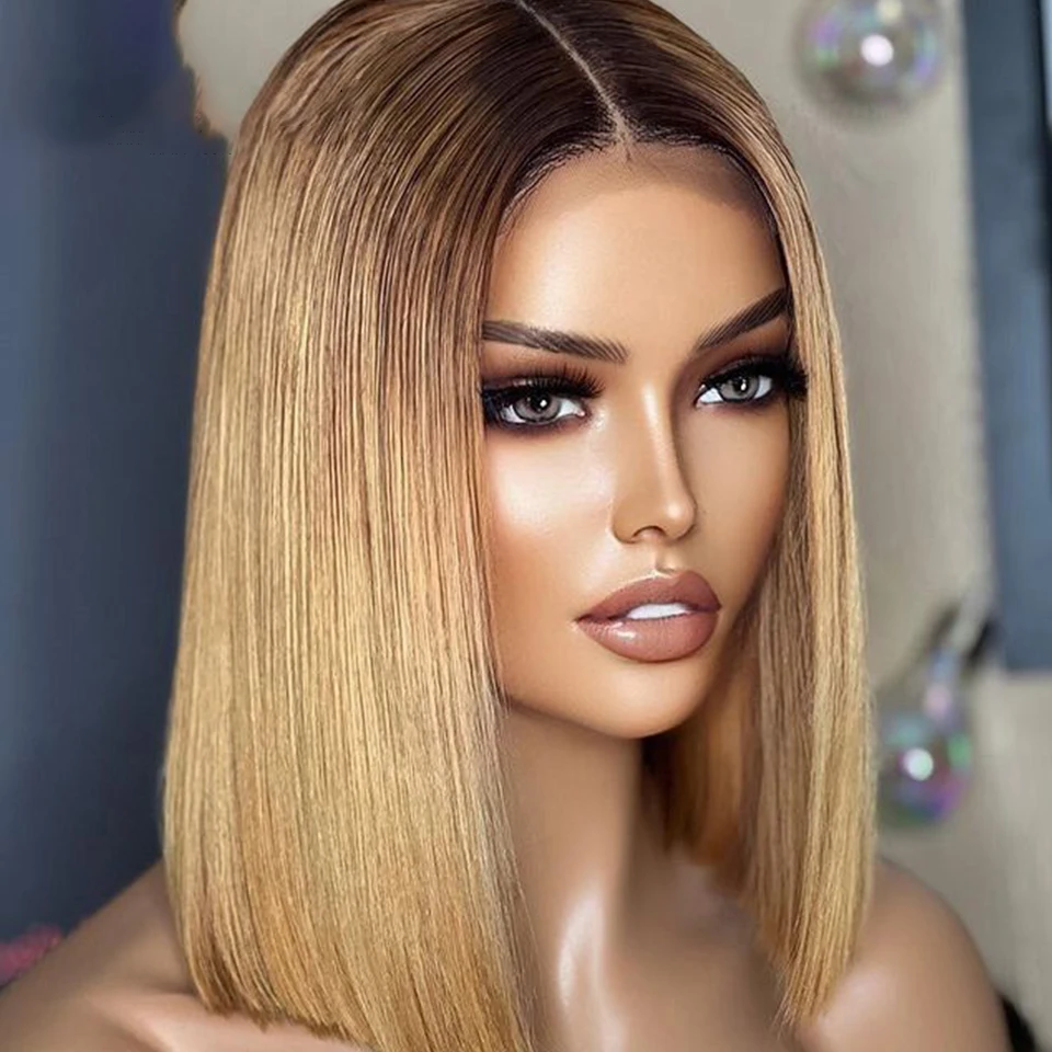 soft-short-bob-straight-ombre-honey-blonde-180density-lace-front-wig-for-black-women-babyhair-preplucked-heat-resistant-glueless