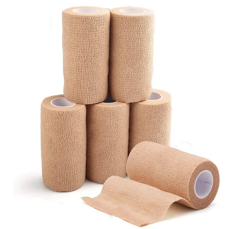 12 Packs First Aid Self Adhesive Cohesive Bandage, 10X450cm, Self Adherent Wrap, Non Woven Bandage Wrap