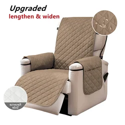 Waterproof Recliner Chair Slipcover with Adjustable Strap - Furniture Protector (Upgraded Taupe)