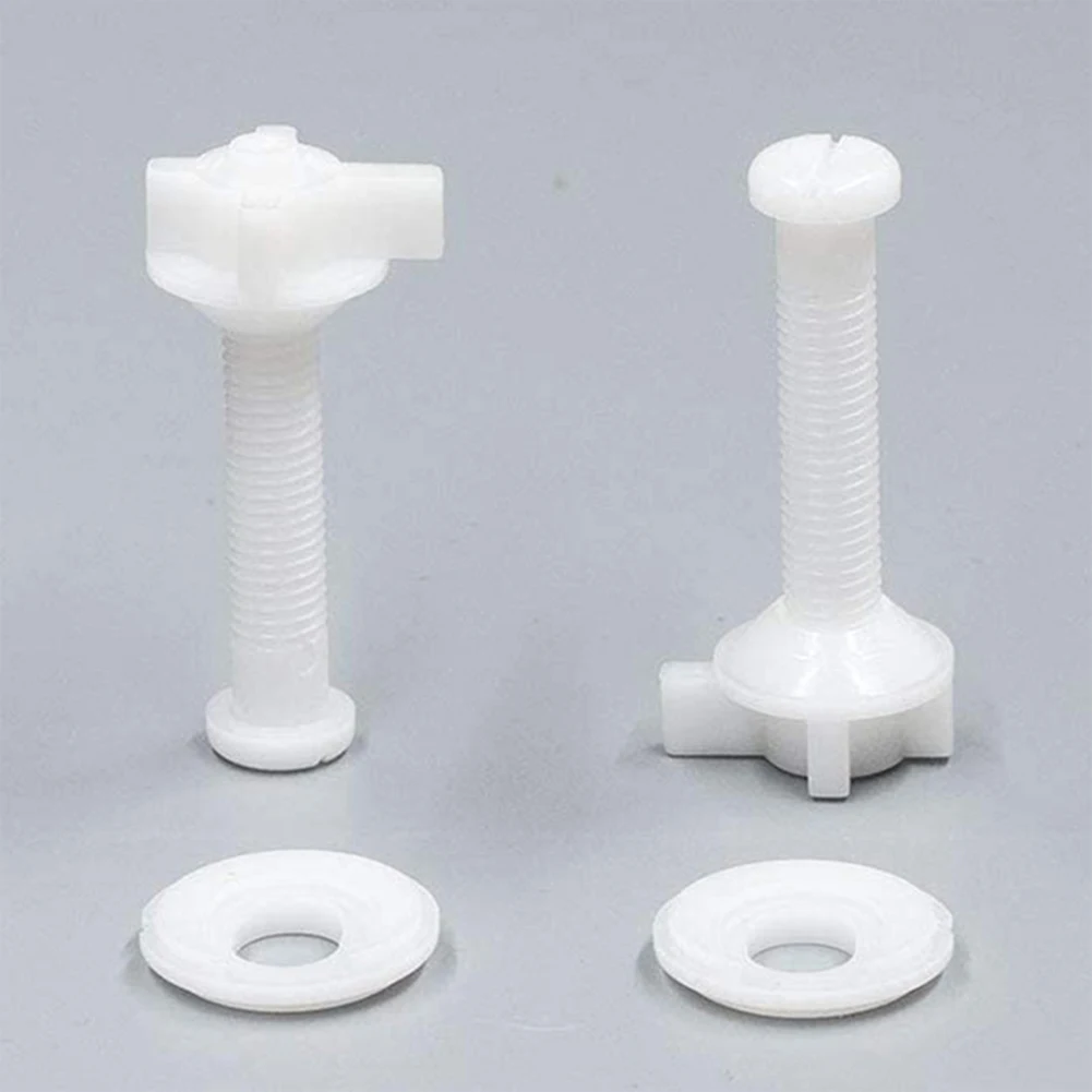 

Brand New Toilet Seat Bolts Washers Easy Installation Nuts Plastic Screw Strengthen Toilet Seat Repair Screws Kits