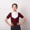 Women's Equestrian Long Sleeve Riding Top Show Shirt Patchwork Design Sleeve Riding T-Shirts Competition Equestrian Polo Shirts 1