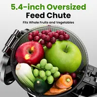 Cold Press Juicer, Slow Masticating Machines with 5.4" Extra Large Feed Chute Fit Whole Fruits & Vegetables Easy Clean Sel 2
