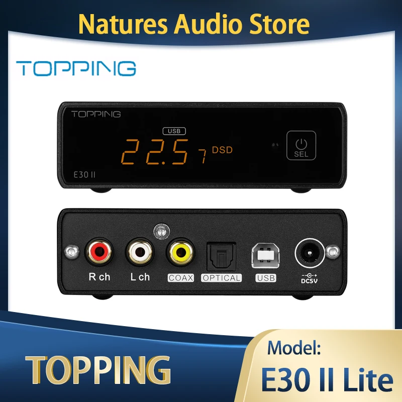 Настольный декодер TOPPING E30 II Lite Hi-Res E30II Lite AK4493S DAC Audio предусилитель аудио USB DAC