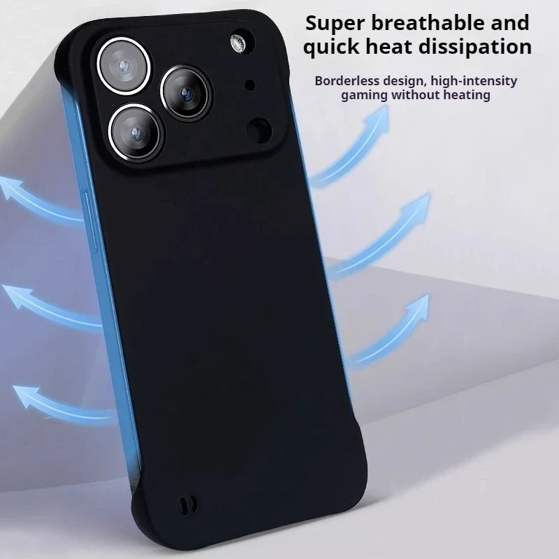 Ultra Thin Minimalist Borderless Phone Case - Frameless Skin-Friendly Hard Matte Cover