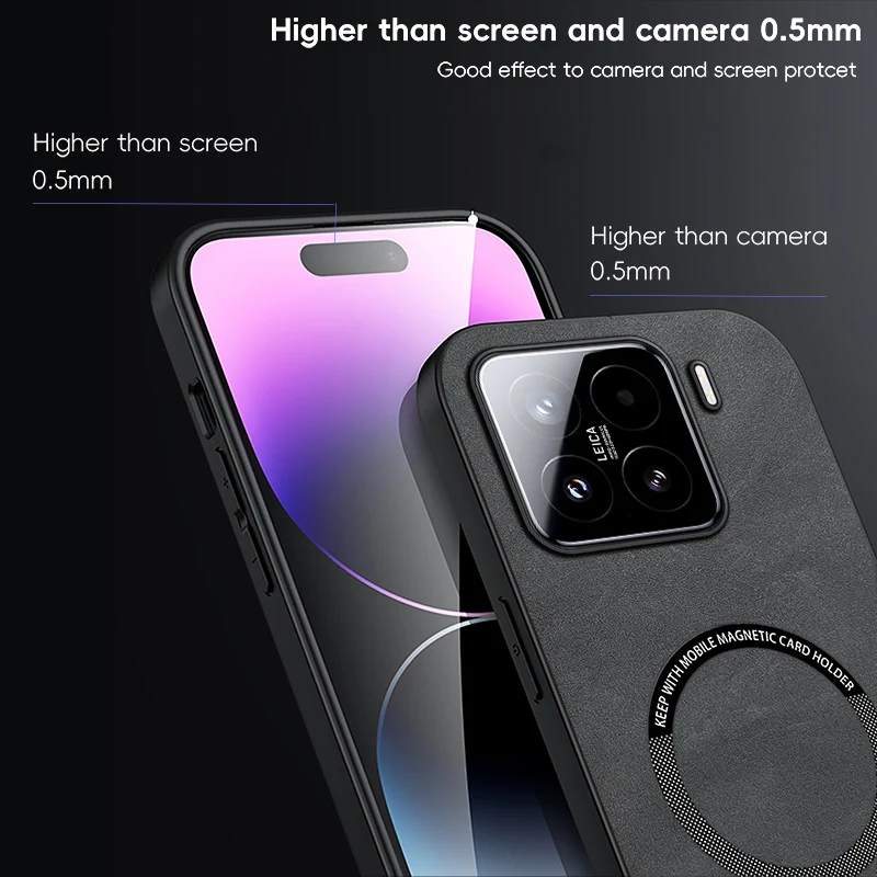 Magnetic Retro Leather Soft Case For Xiaomi 15 Pro Xiaomi15 Pro 5G Wireless Charging Phone Case Cover 5