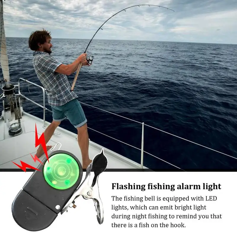 Electronic Bite Alarm Fishing Buzzer Equipment Fishing Rod Alarm Reusable Bite With LED Indicator Night Time