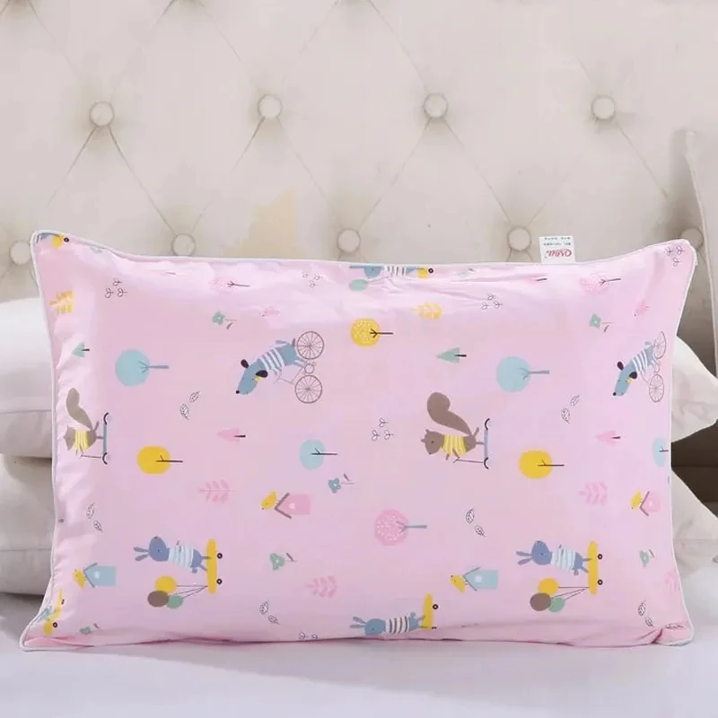 Cartoon Printed Pattern Children's Pillowcase Boys and Girls Universal Pillow Protector Cotton Breathable Baby Nap Pillowcase