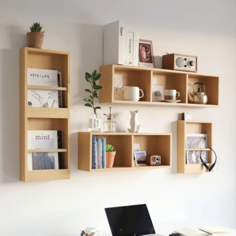 Desktop Shelf Magazine Floating Shelves Porte Book Storage Desk Rack Bookshelf Furniture Office Newspaper Stand Books Wood Wall
