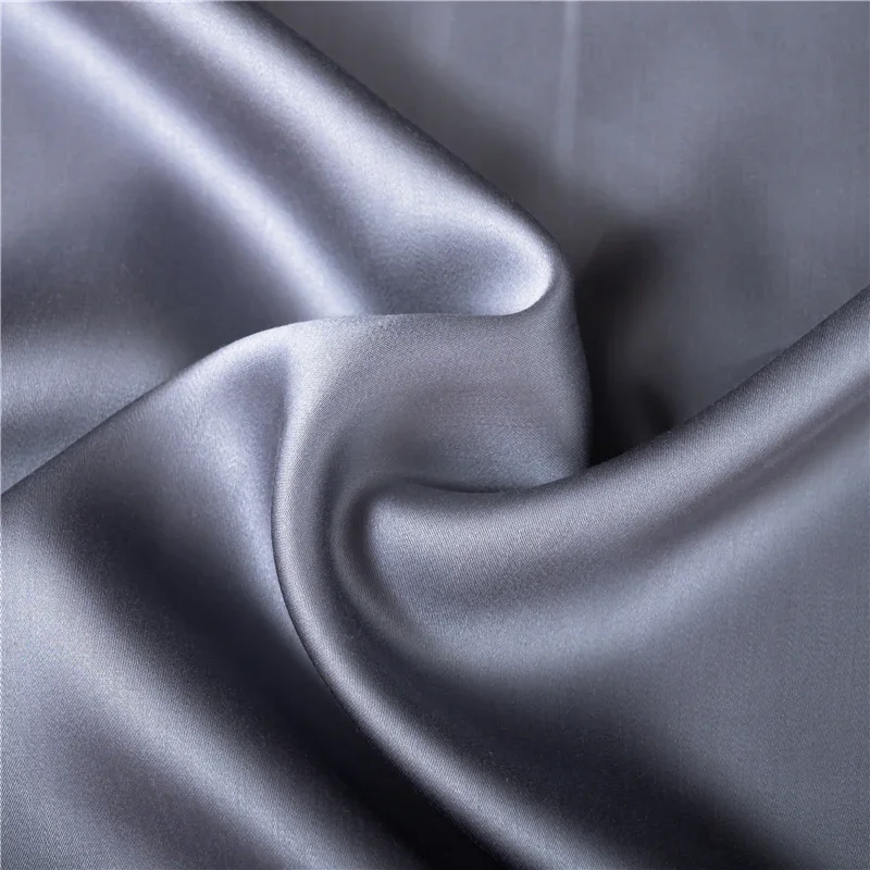 Fitted Sheet Natural Silk Mattress Cover Solid Color Double King Size Fit Sheet With Elastic Band Bedsheet 5