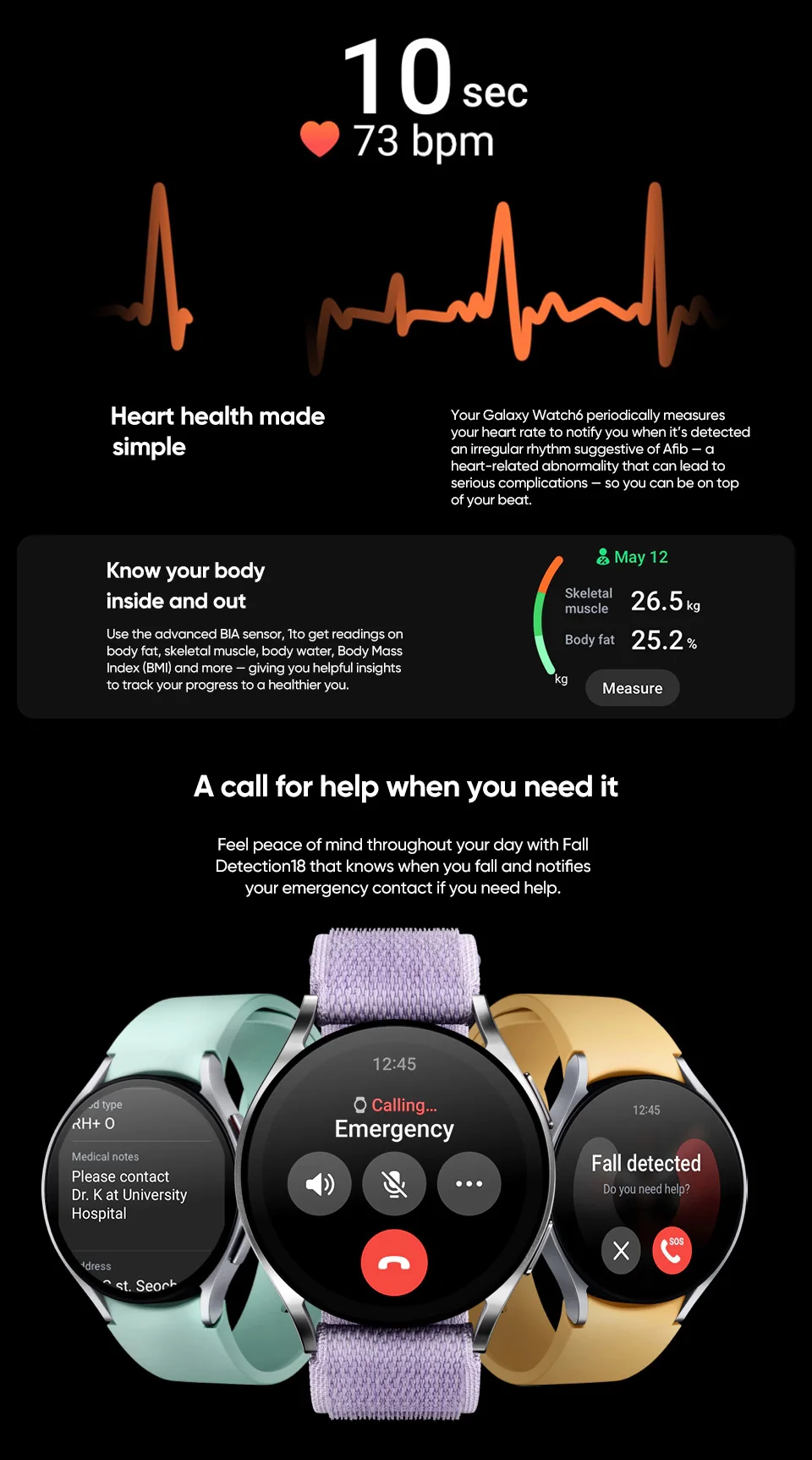 Samsung Galaxy Watch 6 Smart watch For 40mm/44mm description image 8