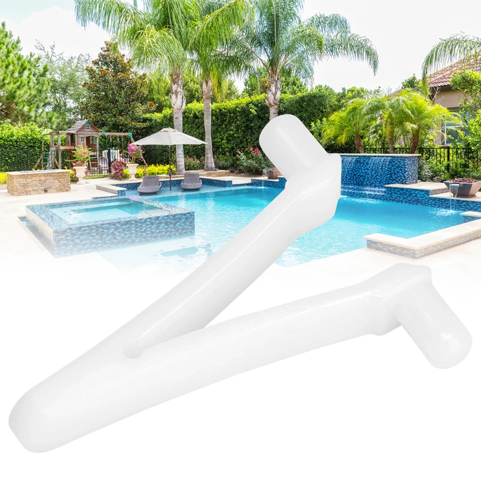 6pcs Pool Supply Butterfly V Clip Resin Swimming Pool Pole Fixing Parts For Spa Brush Leaf Rake Leaf Skimmer Vacuum Head