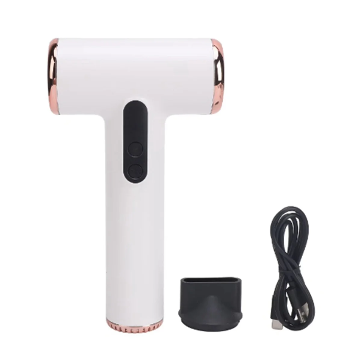 A13I Cordless Hair Dryer 3 Speeds 3 Temp USB Rechargeable Portable Small Blow Dryer with Digital Screen for Dorm Camping