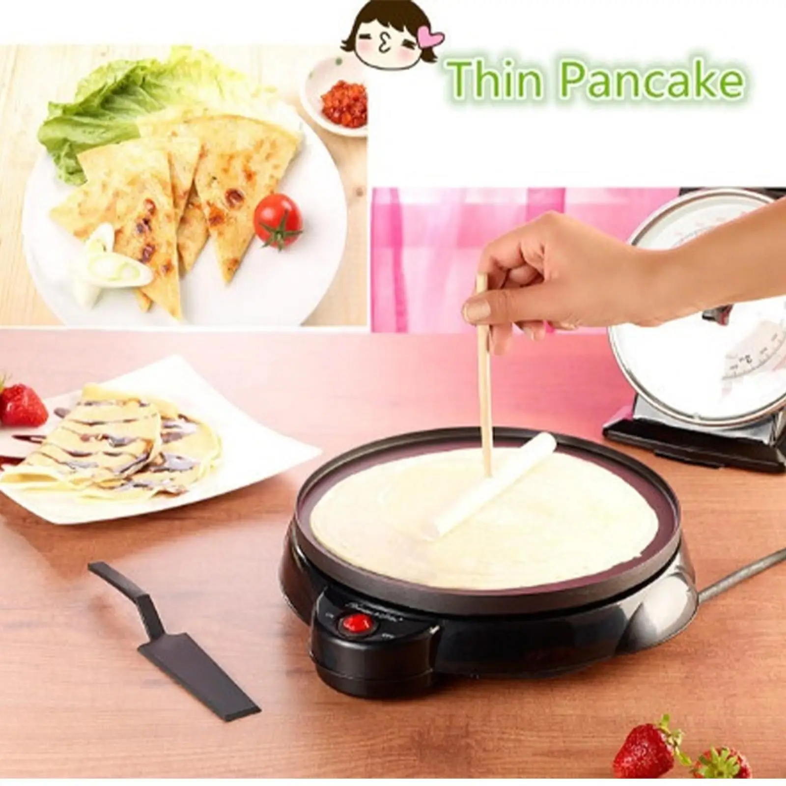 Wooden Pancake Fruit Rake Pancake Wooden Rake Stand Kitchen Tools Household Baking Tools Kitchen Accessories
