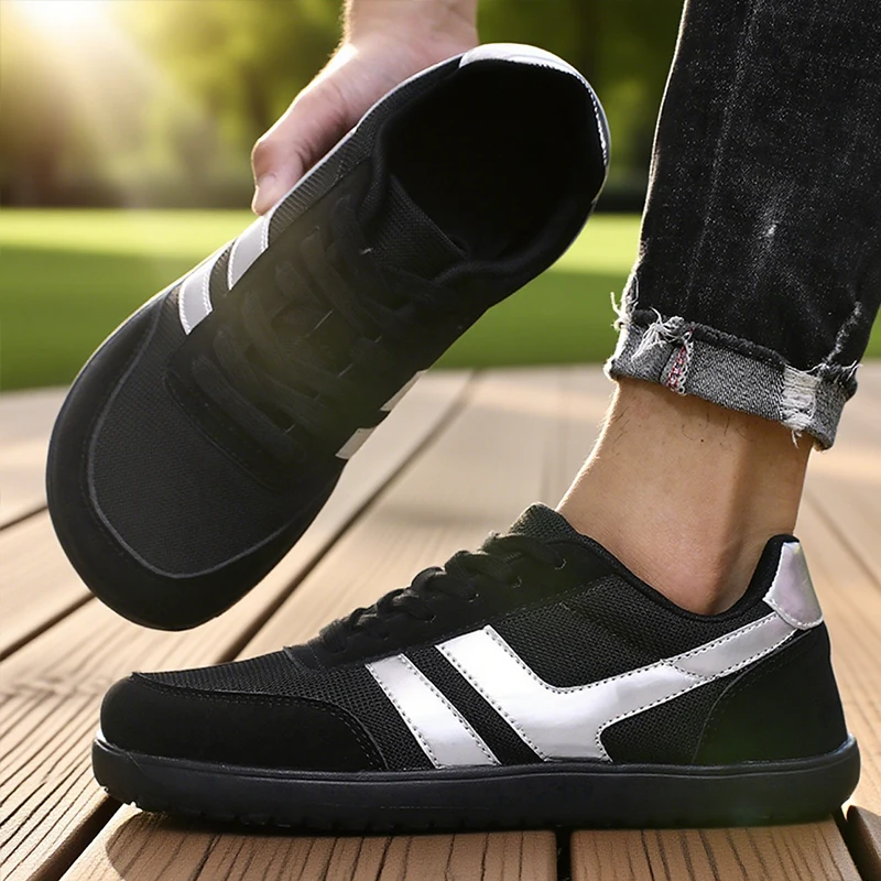 Tenis De Hombre Wide Toe Box Barefoot Shoes Minimalist Breathable Comfortable Outdoor Walking Shoe Sports Casual Blue Shoes 2025 5
