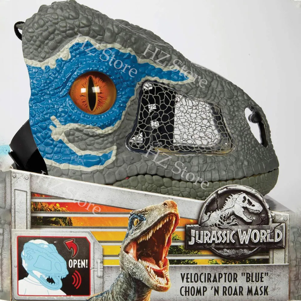 Jurassic 2 Sound Effects Dinosaur Mask | Dino Mask Velociraptor Blue - - Aliexpress