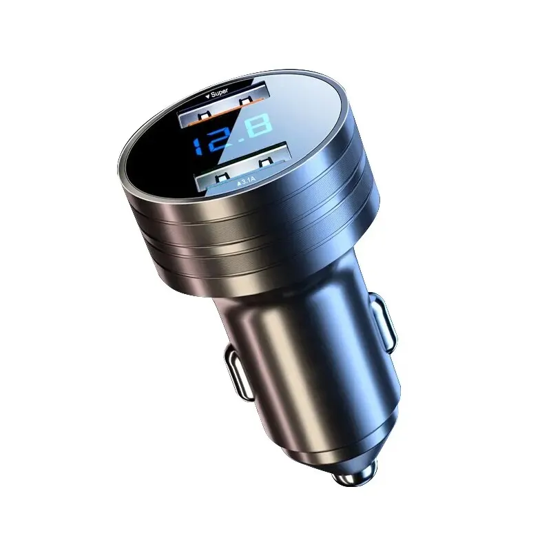 Car Charger Metal Dual Port USB 66W Fast Car Charger Suitable For Different Models Of Mobile Phones