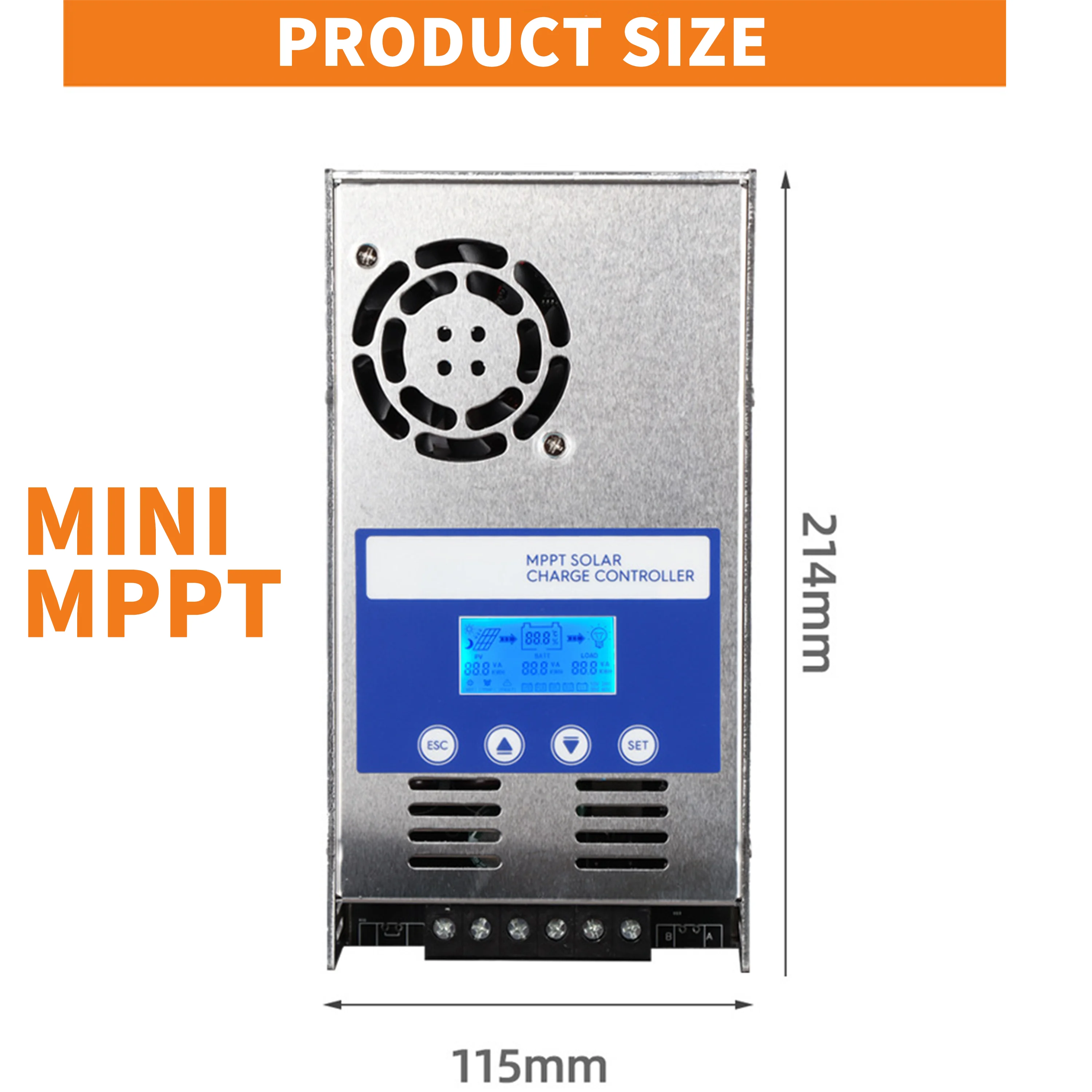 60A MPPT 12V 24V 36V 48V Auto Solar Charge Controller Max PV 180V Lead Acid Lith