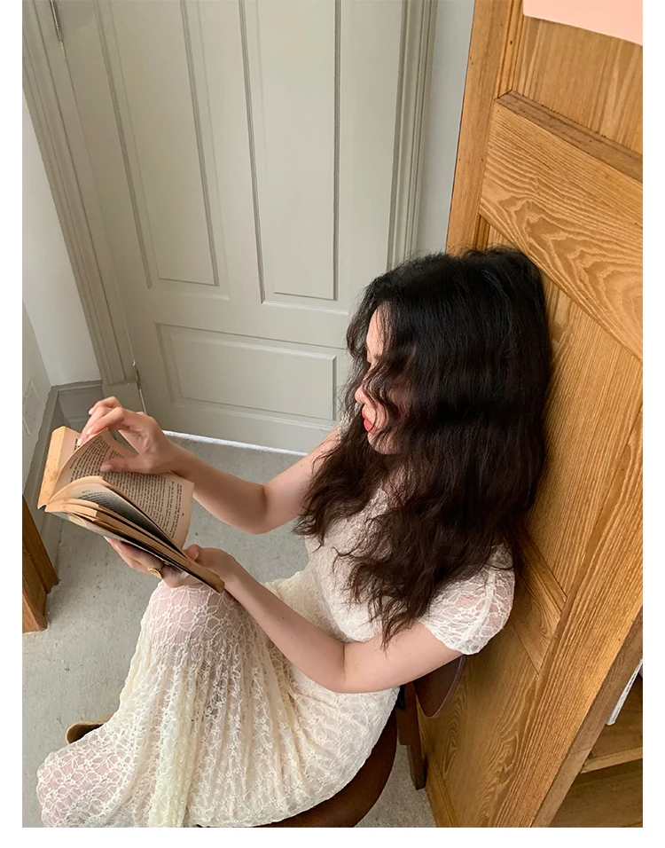 Elegant Mesh Two Piece Dress Set Slim Midi Dresses for Women Frence Retro Lace Y2K Bodycon Birthday Party Dress Prom Vestidos