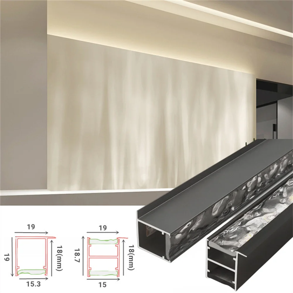 

Led Aluminum Profile 3D Dynamic Water Ripple Indoor Lighting Hard Light Bar for Linear Home Decor TV Sofa Background Wall Decor