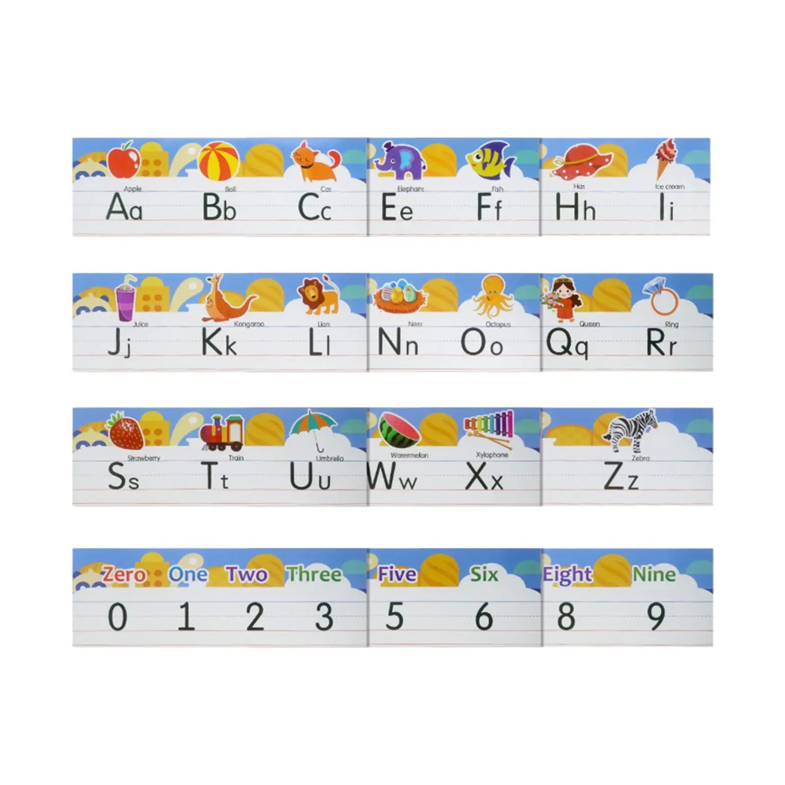 

Numbers Bulletin Board, Alphabet, Letters Bulletin Board,Early Learning Supplies, Colorful Bulletin Board Letters 0-10