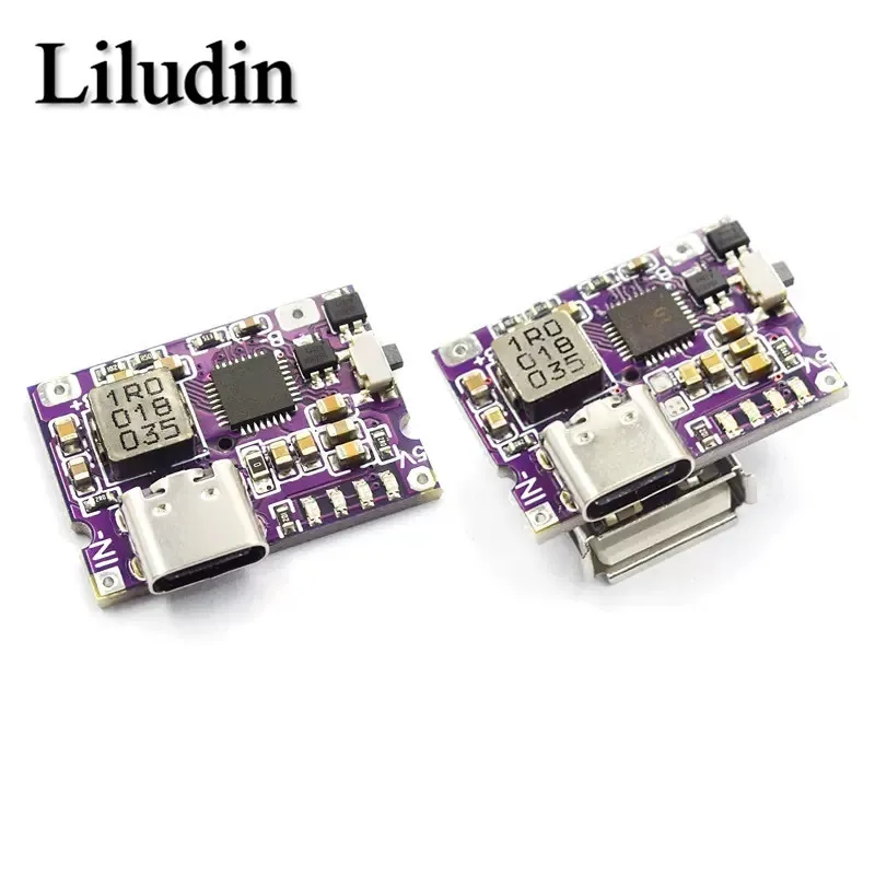Type-C USB 5V 3.1A Boost Converter modulo di alimentazione Step-Up IP5310 accessori per Power Bank mobili con interruttore indicatore LED Type-C U - immagine 2
