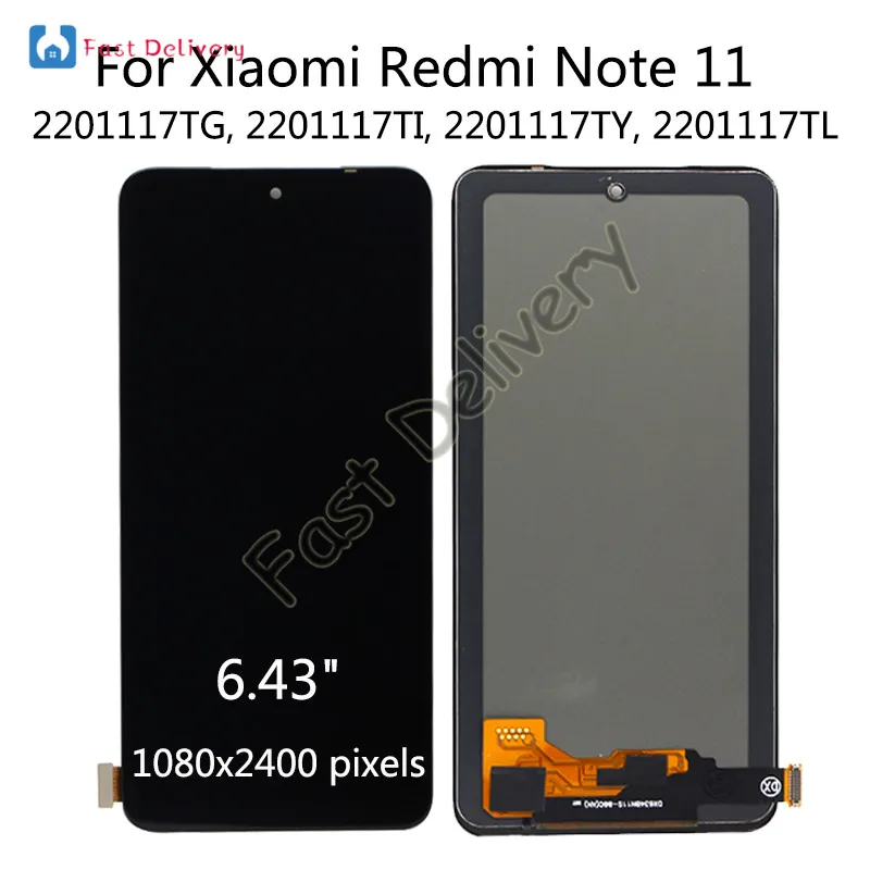 LCD Display Screen For Xiaomi Redmi Note 11 Pro LCD Display With Touch Screen Digitizer Assembly For Redmi Note11 2201117TG 2201117TI