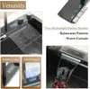 Black Kitchen Sink Twin Waterfall Kitchen Sink 31.5" Stainless Steel Single Bowl Sink with Faucet, Modern Honeycomb Workstation 2